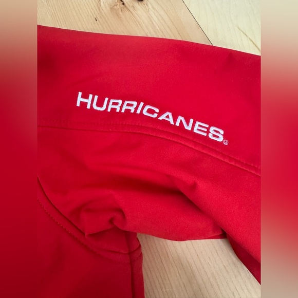 Men’s NHL Carolina Hurricanes Red Logo Full Zip Warm Front Pouch Jacket size L - Picture 6 of 13